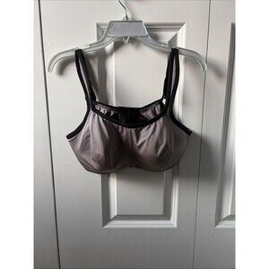 Natori Gray Sports Bra Wireless Adjustable Straps Size 38C